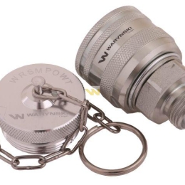 Komplet - zawór wtyczka (Bizon) M18x1.5 skręcane (ZSR6160102) z gwintowaną pokrywą/osłoną aluminiową Waryński