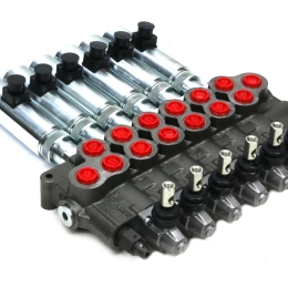 Rozdzielacz hydrauliczny (80 l/m) 6 sekc.ster. Ręczno elektryczne 12 DC