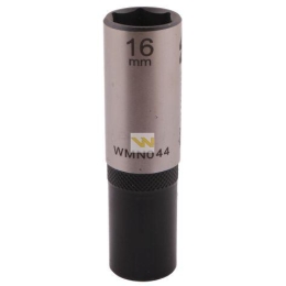 Nasadka sześciokątna 1/2". 16 mm. długa. CrV50BV30. DIN 3124. Waryński