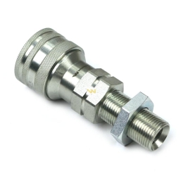 Szybkozłącze hydrauliczne gniazdo z eliminatorem ciśnienia long M22x1.5 gwint zewnętrzny EURO (9100822GL) (ISO 7241-A) Waryński