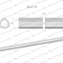 Rura wewnętrzna Seria 1R do wału 760 przegubowo-teleskopowego 29x4 mm 640 mm WARYŃSKI