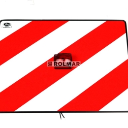 Tablica wyróżniająca odblaskowa. z lampką czerwoną LEWA 400mm/300mm. 101-04W-75