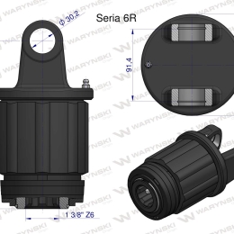 Sprzęgło zapadkowe wału Seria 6R 800 Nm - 1 3/8 Z6 WARYŃSKI