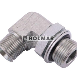 Kolanko hydrauliczne 90 LONG z przeciw. M22x1.5 z uszc. X M18x1.5