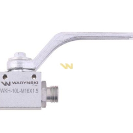 Zawór kulowy hydrauliczny 2-drogowy 2/2 M16x1.5 10L z otworami mocującymi 500 bar Waryński