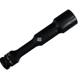 Nasadka udarowa 1/2", sześciokątna slim przelotowa ze stali CrMo 22mm długość 150 mm, stosowane w mechanice do kluczy udarowych, Waryński