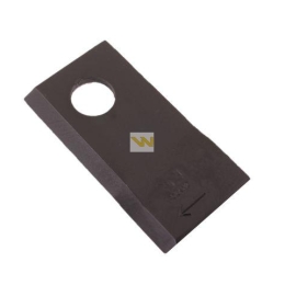 Nóż. nożyk kosiarka prawy 94x50x4mm otwór 19 zastosowanie 58031192 BCS WARYŃSKI ( sprzedawane po 25 )