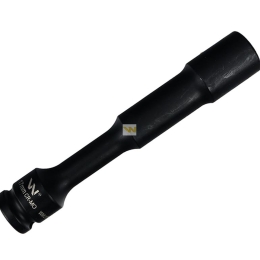Nasadka udarowa 1/2", sześciokątna slim przelotowa ze stali CrMo 17mm długość 150 mm, stosowane w mechanice do kluczy udarowych, Waryński