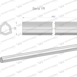 Rura wewnętrzna Seria 1R do wału 560 przegubowo-teleskopowego 29x4 mm 440 mm WARYŃSKI