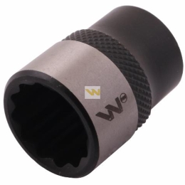 Nasadka dwunastokątna 3/8". 15 mm. CrV50BV30. DIN 3124. Waryński