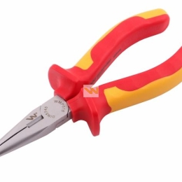 Szczypce izolowane, wydłużone proste 160 mm. VDE. Waryński