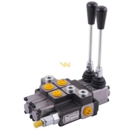 Rozdzielacz hydrauliczny 2-sekcyjny max przepływ 40L (1-sekcja nurnikowa) Waryński