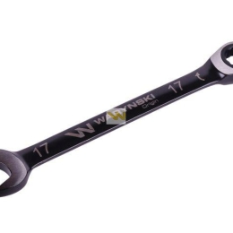 Klucz płasko-oczkowy 17 mm z grzechotką 72 zęby standard ASME B107-2010 Waryński