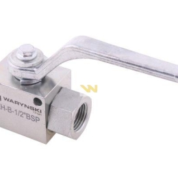 Zawór kulowy hydrauliczny 2-drogowy 2/2 - 1/2"BSP z otworami mocującymi 500 bar Waryński