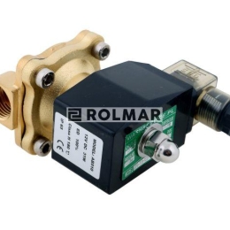 Elektrozawór 2N15 1/2" 12V DC NC (normalnie zamknięty) EPDM komplet z cewką i wtykiem