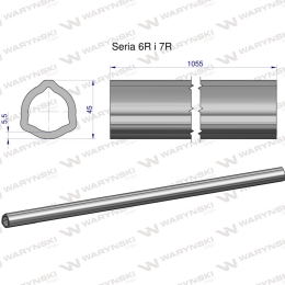 Rura wewnętrzna Seria 6R i 7R do wału 1210 przegubowo-teleskopowego 45x5.5mm 1055 mm WARYŃSKI