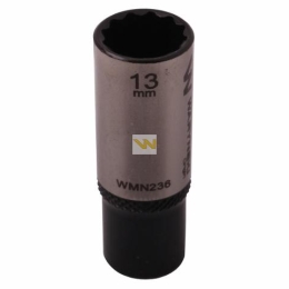 Nasadka dwunastokątna 1/4". 13 mm. długa. CrV50BV30. DIN 3124. Waryński