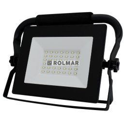 Naświetlacz, Lampa LED SMD 230V 30W 6000K 2550LM IP65 CZARNY PRZENOŚNY PRZEWÓD 1.5M