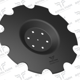 Talerz, uzębiony Z-10 fi 510 mocowanie 6/120 grubość 3.5 mm przetłoczony stal borowa , Royal Farm