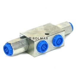Zawór zwrotny bliźniaczy sterowany VBPDE 3/8" - 380bar - 35l/min - (zamek hydrauliczny)