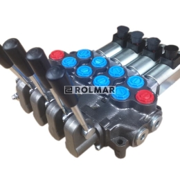 Rozdzielacz hydrauliczny (50 l/m) 4 sekc. ster. ręczno-elektryczne 12 VDC