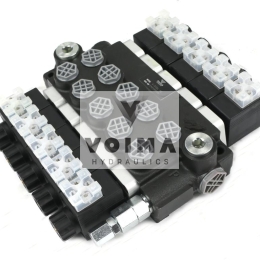 Rozdzielacz hydrauliczny 5-sekcyjny sterowany elektrycznie 12V 40L VOIMA