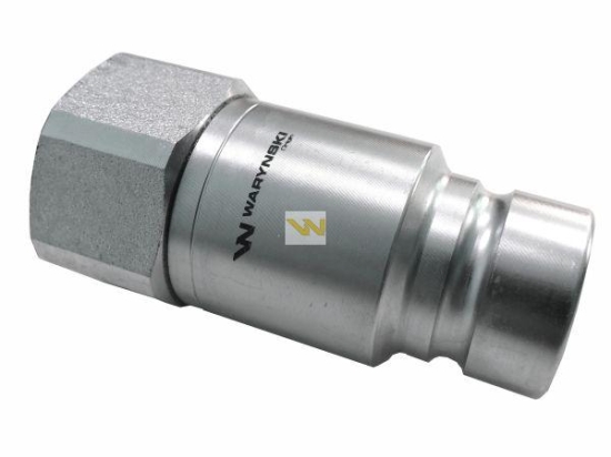 Szybkozłącze hydrauliczne suchoodcinające wtyczka G3/4"BSP gwint wewnętrzny ISO16028 Waryński 