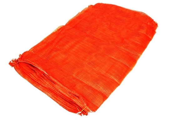 Worek PP ażurowy 50kg oranż (leno mesh) ( pakowane po 50 szt.)