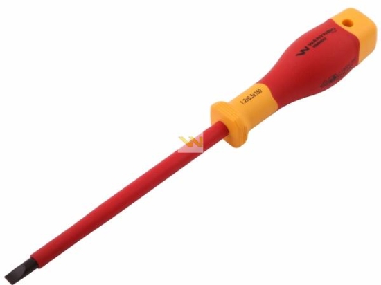 Wkrętak  płaski izolowany 6 x 150 mm. VDE, stal S2, Waryński
