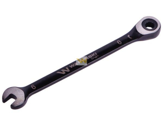 Klucz płasko-oczkowy 6 mm z grzechotką 72 zęby standard ASME B107-2010 Waryński