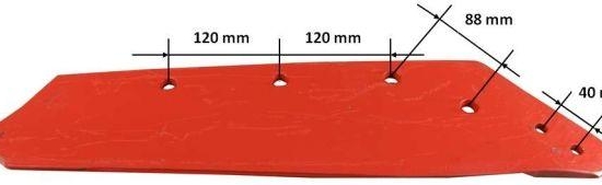 Eurolemiesz prawy 18" Kverneland Vulcan pasuje śruba M14X34OV1 - 4 szt.