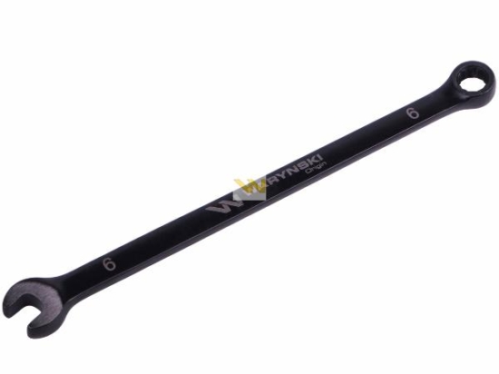 Klucz płasko-oczkowy 6 mm. CrV standard ASME B107-2010 Waryński