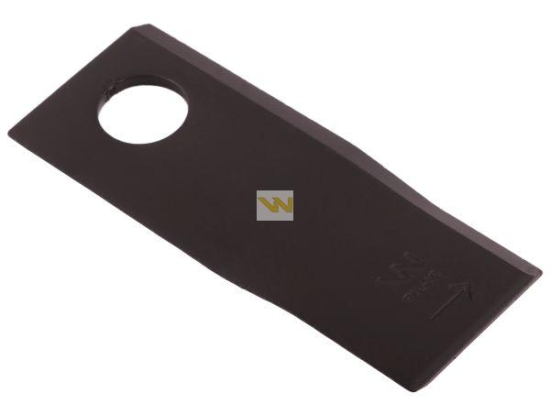 Nóż. nożyk kosiarka lewy 120x49x4mm otwór 21 zastosowanie 434975 Pottinger WARYŃSKI ( sprzedawane po 25 )