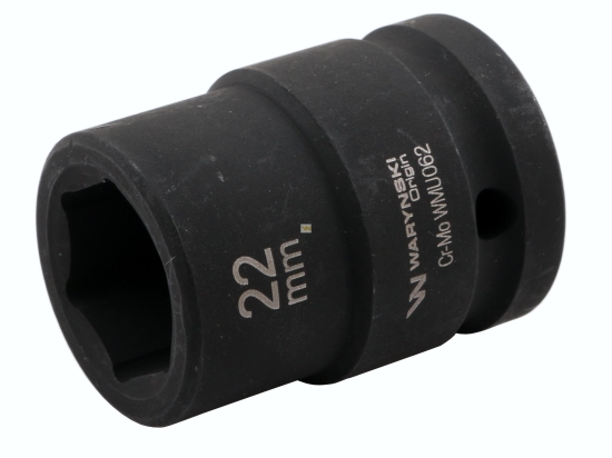 Nasadka udarowa sześciokątna 3/4". 22 mm. CrMo. DIN 3129. Waryński