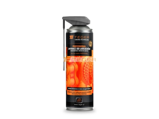 Zmywacz do łańcuchów rowerowych i motocyklowych PROFESSIONAL z aplikatorem EVO, 500ml, Teger