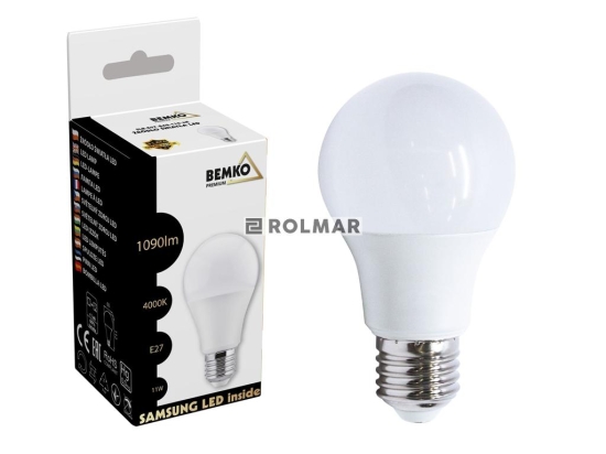 Żarówka LED (LED SAMSUNG) 230V E27 A60 11W 1090LM 4000K barwa dzienna (sprzedawane po 10)