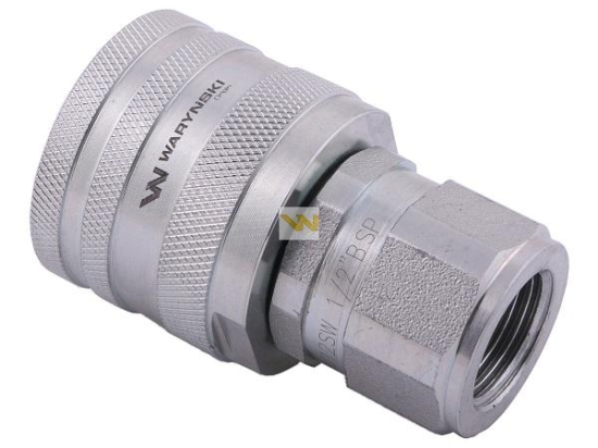Szybkozłącze hydrauliczne skręcane wtyczka G1/2"BSP gwint wewnętrzny 300bar Waryński