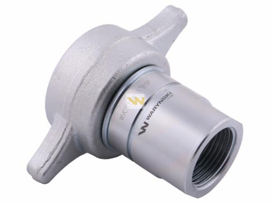 Szybkozłącze hydrauliczne skręcane (motylkowe) wtyczka G1"BSP gwint wewnętrzny 250bar Waryński
