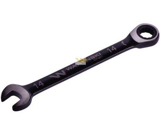 Klucz płasko-oczkowy 14 mm z grzechotką 72 zęby standard ASME B107-2010 Waryński