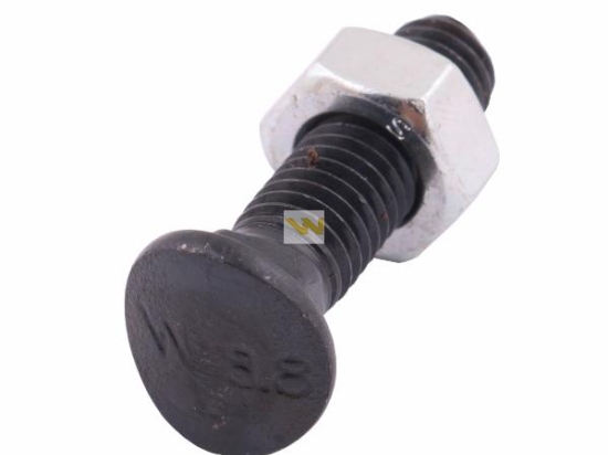Śruba kpl. redliczkowa półokrągła M10x30 mm kl. 8.8 Waryński ( sprzedawane po 25 )