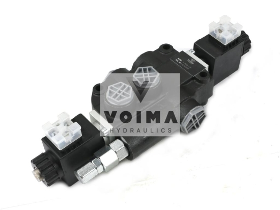 Rozdzielacz hydrauliczny 1-sekcyjny sterowany elektrycznie 12V 80L VOIMA