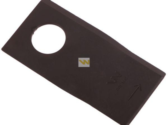Nóż. nożyk kosiarka lewy 100x48x3mm otwór 23 zastosowanie T683L Mortl WARYŃSKI ( sprzedawane po 25 )