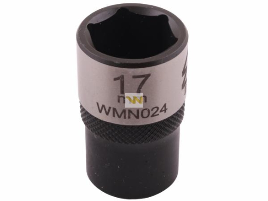 Nasadka sześciokątna 1/2". 17 mm. CrV50BV30. DIN 3124. Waryński