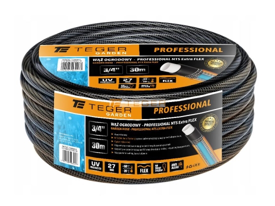 Wąż ogrodowy "PROFESSIONAL- NTS EXTRA FLEX" FI 3/4". 30m / TEGER