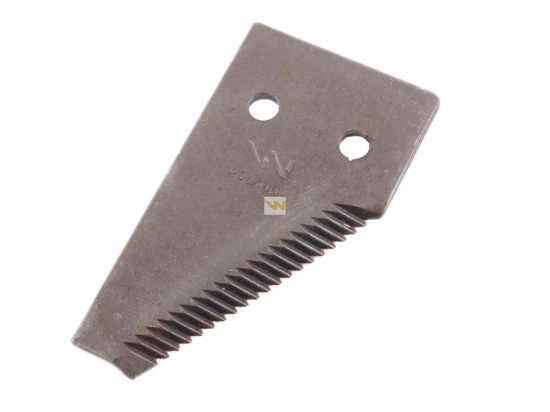 Nóż żniwny końcowy 84x45x3mm otwór 6.5 19 zębów zastosowanie 6112041 6112031 Claas WARYŃSKI ( sprzedawane po 25 )