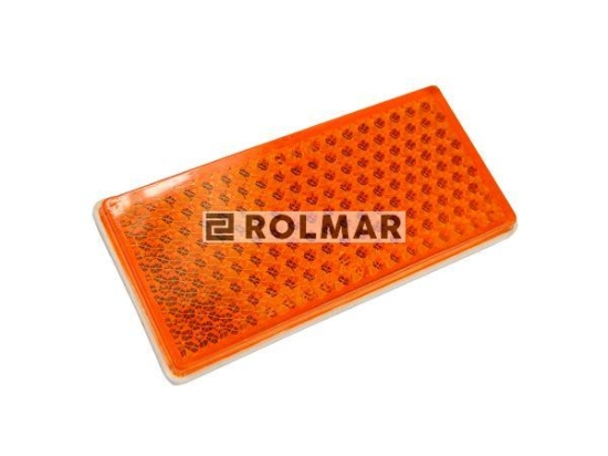 Odblask prostokątny 105x48 pomarańczowy ( sprzedawane po 10 )