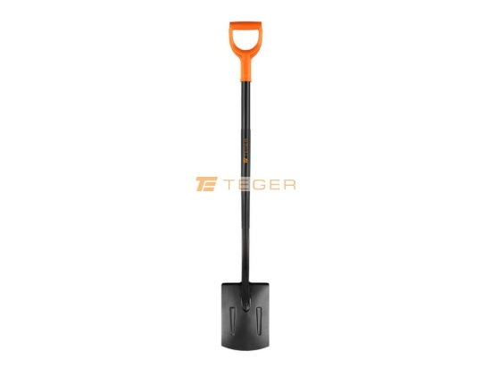 Szpadel prosty na metalowym trzonku / TEGER