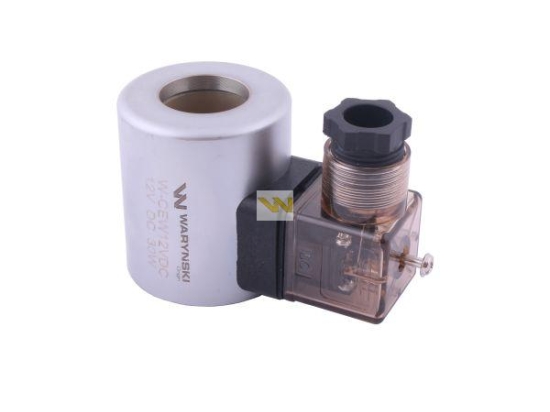 Cewka dzielnika elektrozaworu W-E38DVS6/2. W-E12DVS6/2  12V DC 30W Waryński