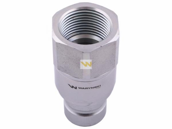 Szybkozłącze hydrauliczne suchoodcinające (rozmiar 3/4) wtyczka G1"BSP gwint wewnętrzny ISO16028 Waryński