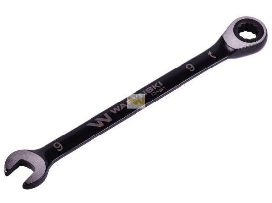 Klucz płasko-oczkowy 9 mm z grzechotką 72 zęby standard ASME B107-2010 Waryński